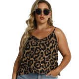 Plus Size Leopard Print Summer Shirt